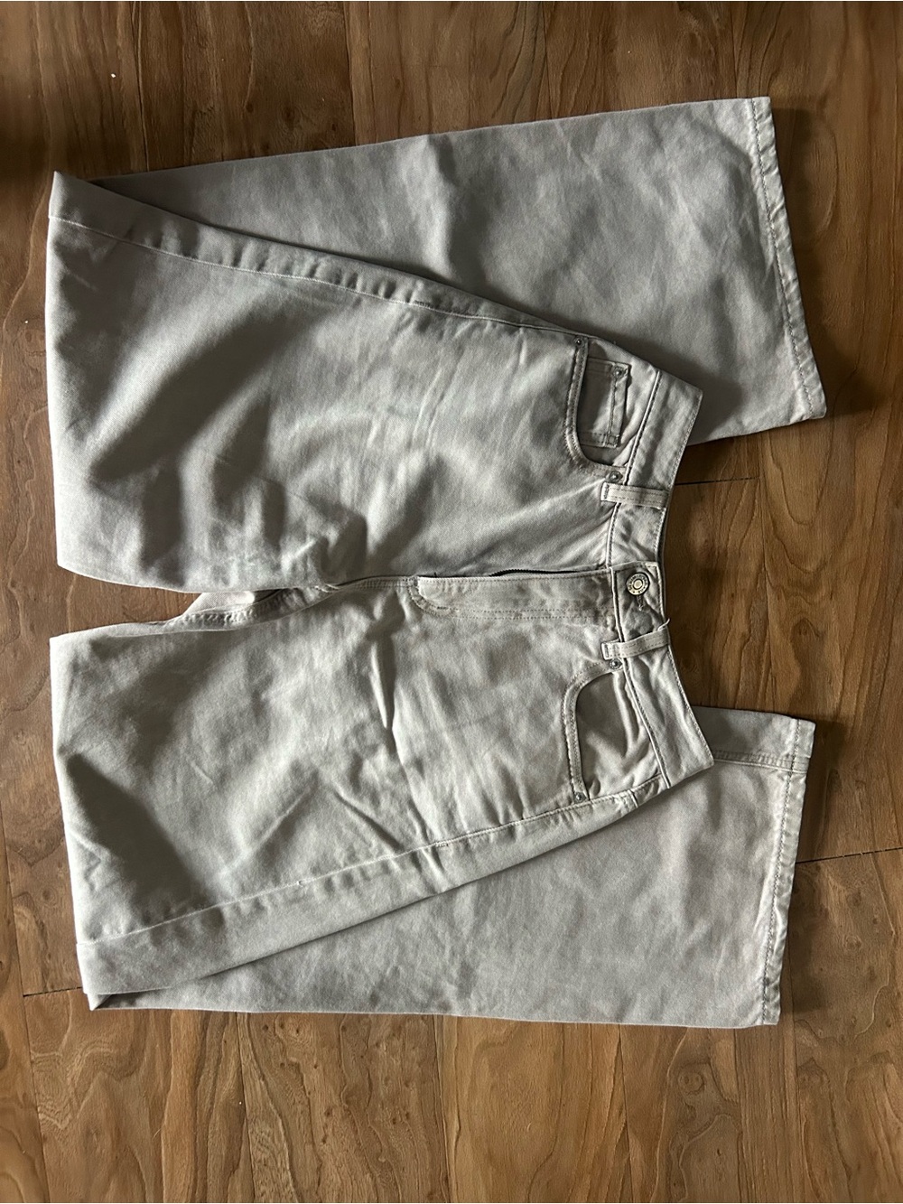 Garage Wide Leg Jeans in tan